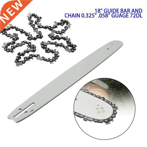 18 Chainsaw Guide Bar + Chain 0.325 .058 Guage 72DL For C