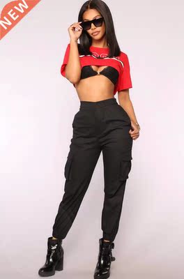 2020 Harem pants multi-pocket overalls women's overalls