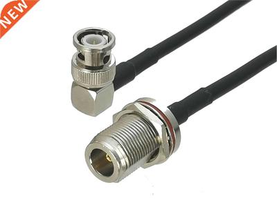 1Pcs RG58 N Female jack Bulkhead to BNC Male Plug Right angl