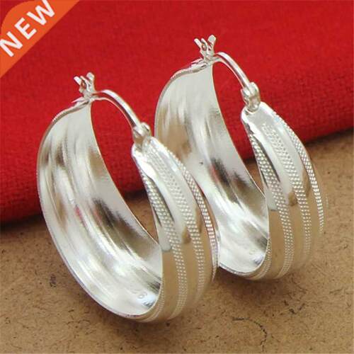 925 Sterling Silver Earrings Fashion Striped Car Flower Earr
