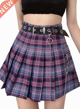 Harajuku Plaid Skirt Women Punk y2k High Waist Mini Tennis S