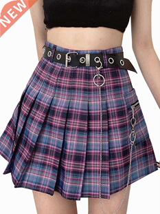 Harajuku Plaid Skirt Women Punk y2k High Waist Mini Tennis S