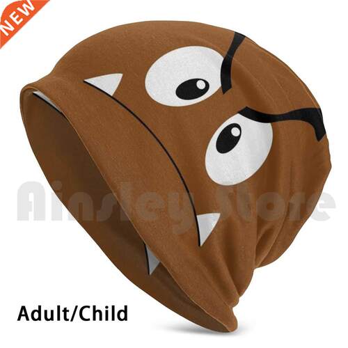 Goomba Face Beanies Knit Hat 1412 Beanies Print Comics Video