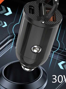 Kebidu 0W PD Car Charger Dual USB Type C Mobile Phone Charg