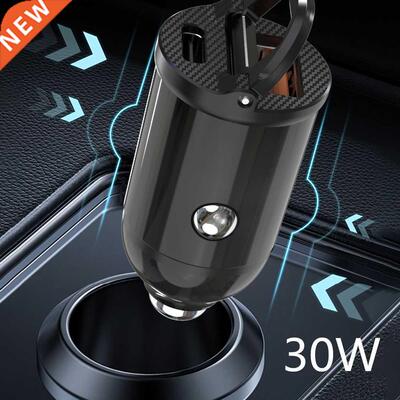 Kebidu 0W PD Car Charger Dual USB Type C Mobile Phone Charg