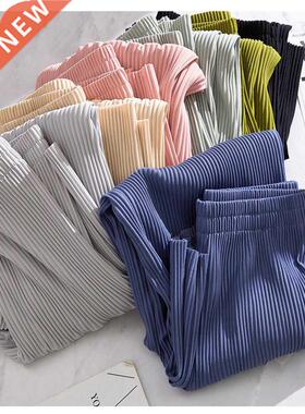 Women's Soft Comfort Ice Silk Pants Summer Basic Baggy Long