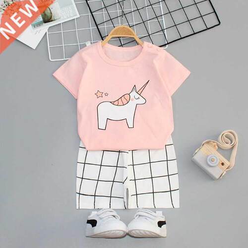Baby Girl Clothes Children's Suit Baby Cotton Short Sleeve 2