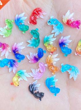 50Pcs Acrylic Lovely Mixed Mini Goldfi Flatback Cabochon S