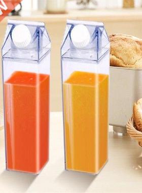 500Ml Milk Carton Water Bottle Sports Square Milk Juice