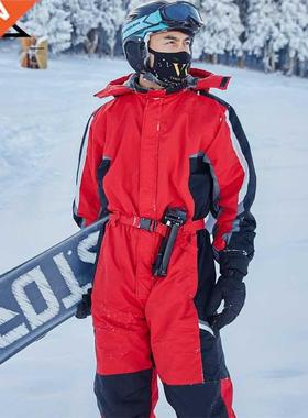 2021 Hooded Men Snow Jumpsuit Sport Winter Man Skiing Overal