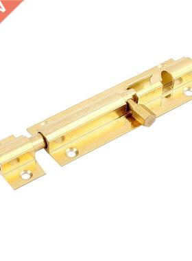 3-inch Long Brass Door Latch Sliding Lock Barrel Bolt Gold T