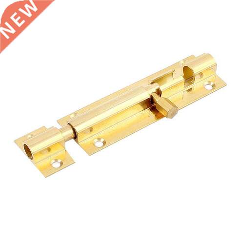 3-inch Long Brass Door Latch Sliding Lock Barrel Bolt Gold T
