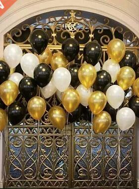 0pcs/lot 10inch 1.5g Gold Black Silver Latex Helium Balloon