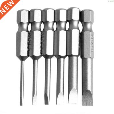 6Pcs/Set 50mm 2.0-6.0mm Flat Head Slotted Tip Screwdrivers B