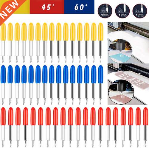 50 Pcs Plotter Blades 30/45/60 Degree Standard Replacement C
