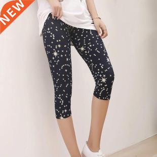 Workout Leggings Mujer Print Capris Women Push Up High Waist