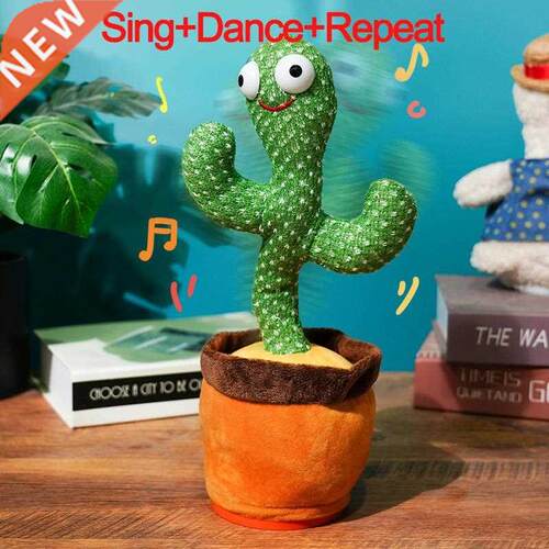 Talking Dancing Cactus USB Charging Shake Plush Toy Lovely C