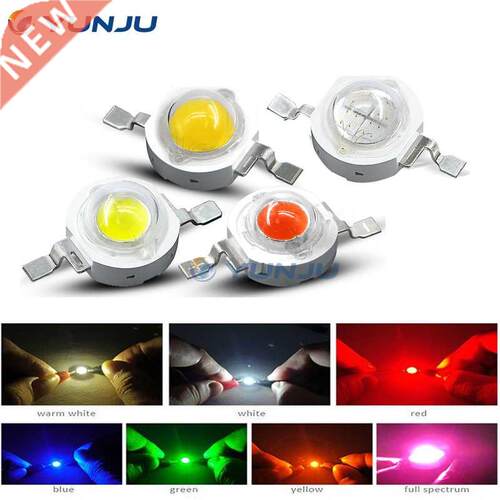 50PCS/lot LED Chips High Power 1W W 5W White Blue Green Yel