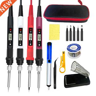 80W Digital Electric Soldering Iron Kit Set Temperature Adju