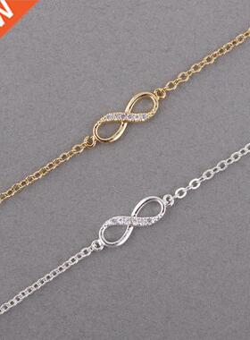 Kinitial Hot Infinity Number 8 Chain Bracelet CZ Infinity Br