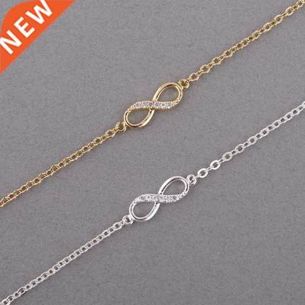 Kinitial Hot Infinity Number 8 Chain Bracelet CZ Infinity Br