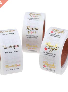 500Pcs/roll Thank You Sticker For Seal Label Scrapbooking C