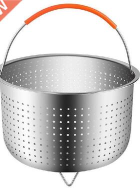 Kitchen Stinless Steel Stemer Bsket with Hndle for