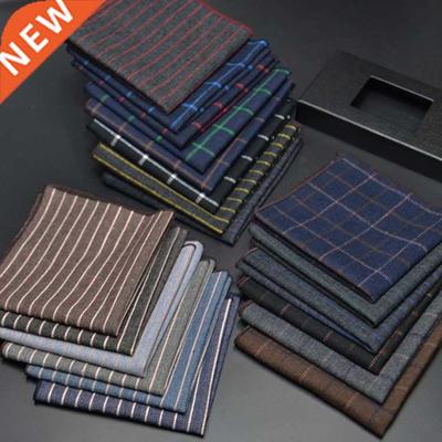 High Quality Hankerchief Scarves Plaid Business Suit Hankies