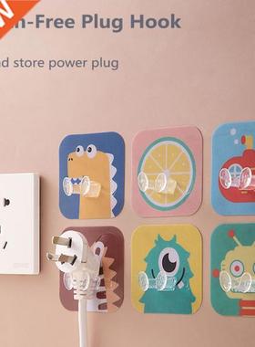 Strong Power Plug Socket Holder Cartoon Socket Hook Punch-fr