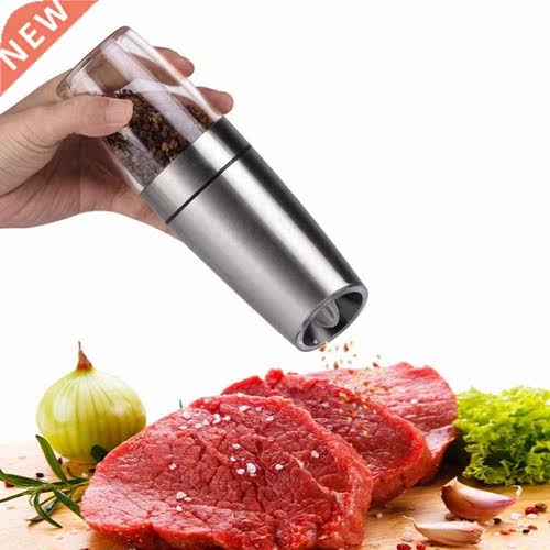 Stainless Steel Portable Pepper Grinder Electric Salt Mill