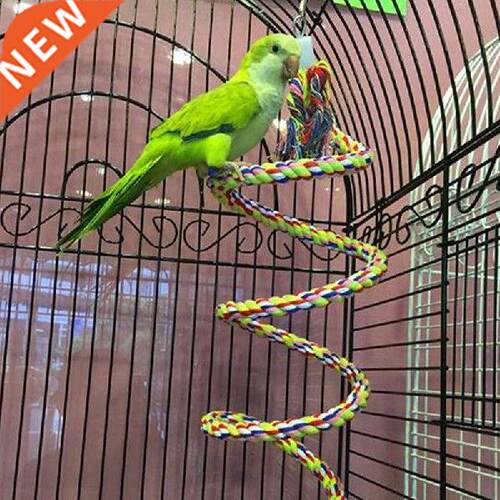 New Parrot Rope Hanging Braided Budgie Chew Rope Bird Cage
