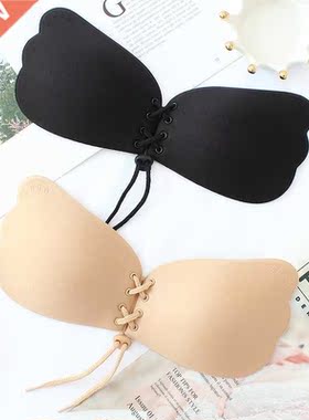DeRuiLaDy Seamless Wireless Adhesive Stick Bra Strapless Pus