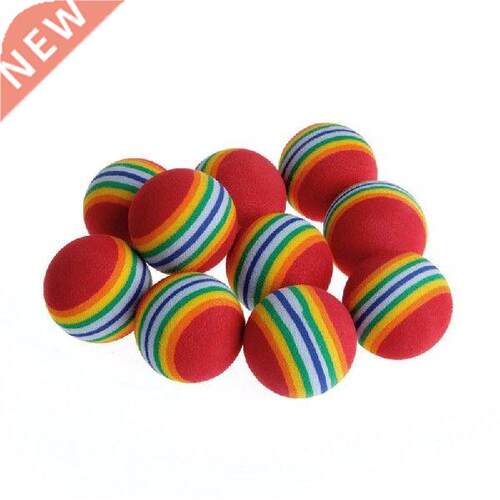 10Pcs Colorful Pet Rainbow Foam Fetch Balls Training