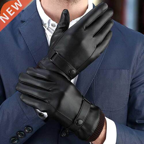 Men's Gloves Black Winter Mittens Keep Warm Touch Screen Win