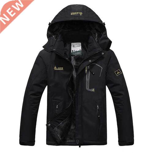 2022 Men's Winter Inner Fleece Waterproof Jacket Outdoor Spo