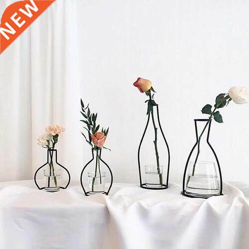 Retro Iron Line Table Flowers Vases Nordic Decoration Home M