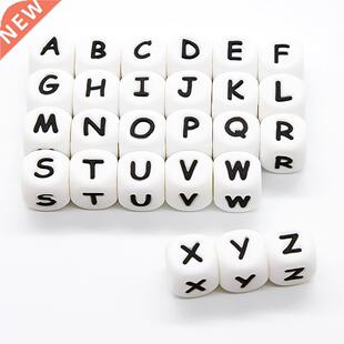 Cute-Idea 10pcs 12MM Silicone Letters Beads Baby Teething DI