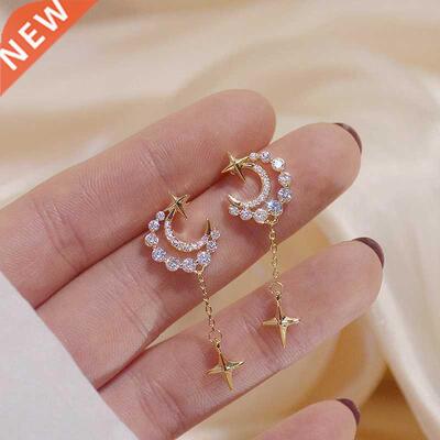 Hot Aale Shine Exquisite Zirconia Moon Earring for Women AAA