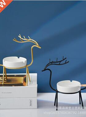 Europen-Style Iron Deer Cermic shtry Decortion Home