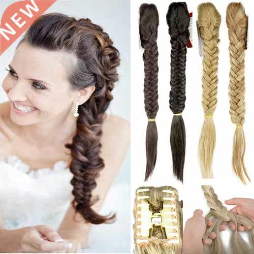 22 Inch Hair Long Straight tail Clip In Braided tail Fishtai