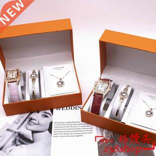 Women Watch Bracelet Necklace Set Lady Gift Jewelry 手表套装