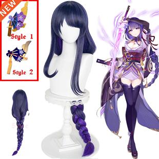 Game Anime Genshin Impact Raiden Shogun Cosplay Wig Pre Styl
