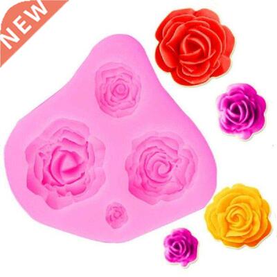 3D Flower Rose Silicone Fondnt Cke Mold Sop Jelly Mousse