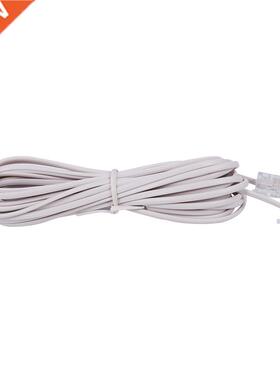 6P2C RJ11 Male to Male Plug Telephone Line Cable Wire 5M