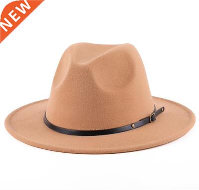 Simple Women Men Wool Vintage Gangster Trilby Felt Fedora Ha