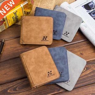 New Men's Leather Bifold Wallet Slim Hipster Cowhide Credit
