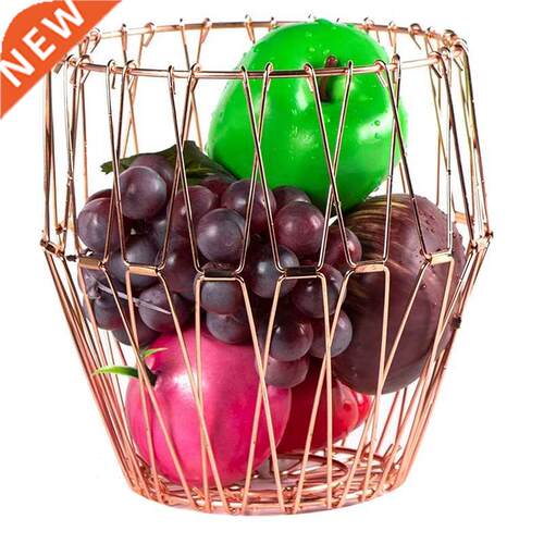 1 Pcs Flexible Wire Fruit Bowl,Transforming,Kitchen Countert