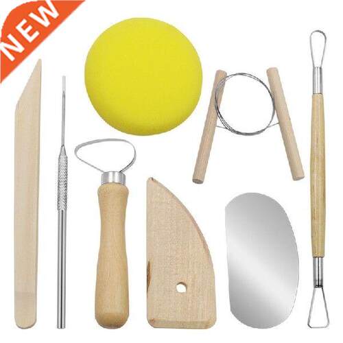 8 Pieces Polymer Clay Tools Kit Ceramic Pottery Modeling