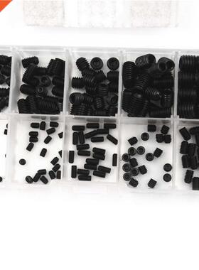 200Pcs M3/4/5/6/8/10 Mix Carbon Steel Metric Thread Grub Scr