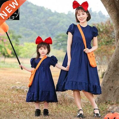 parent-child playing costume adult cosplay witch and kiki